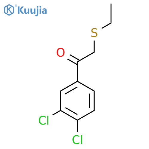 1-(3,4-Dichlorophenyl)-2-(ethylsulfanyl)ethan-1-one structure