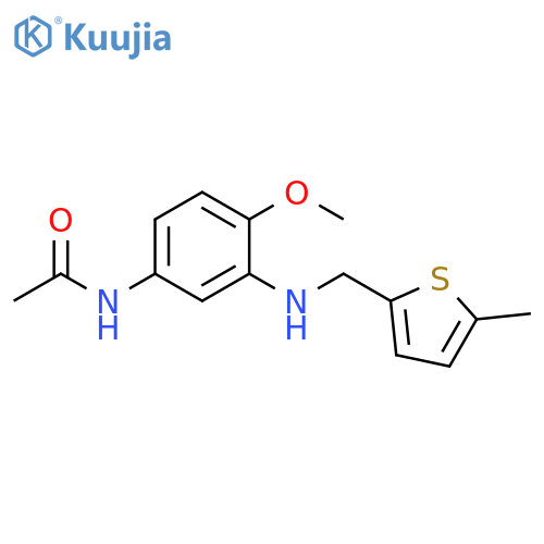 N-(4-methoxy-3-{[(5-methylthiophen-2-yl)methyl]amino}phenyl)acetamide structure