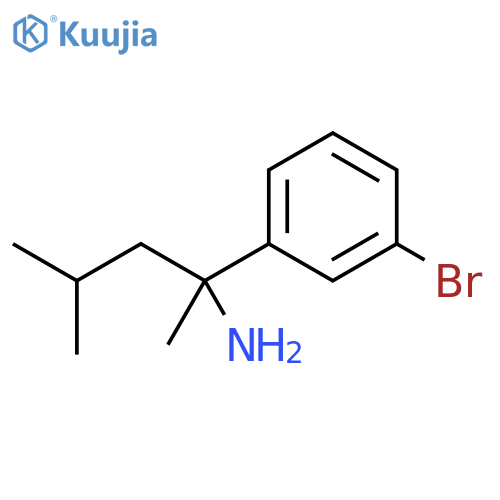 2-(3-bromophenyl)-4-methylpentan-2-amine structure