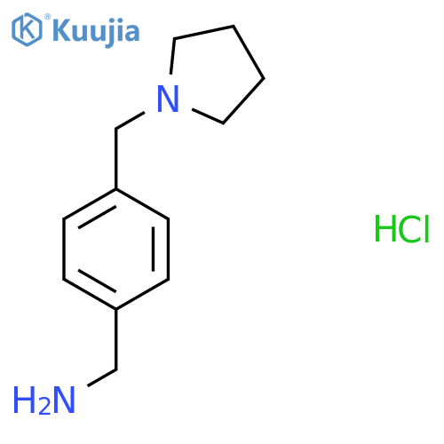 (4-(Pyrrolidin-1-ylmethyl)phenyl)methanamine hydrochloride structure
