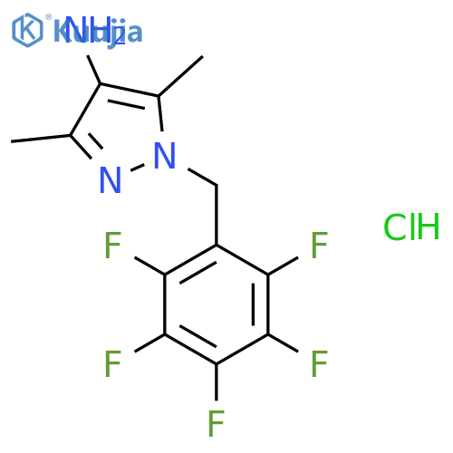 3,5-dimethyl-1-(pentafluorobenzyl)-1H-pyrazol-4-amine structure