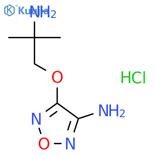 4-(2-Amino-2-methyl-propoxy)-furazan-3-ylamine hydrochloride structure