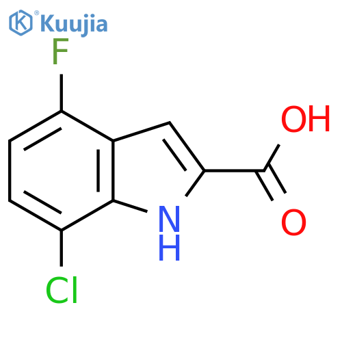 7-chloro-4-fluoro-1H-indole-2-carboxylic acid structure