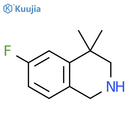 6-Fluoro-1,2,3,4-tetrahydro-4,4-dimethylisoquinoline structure