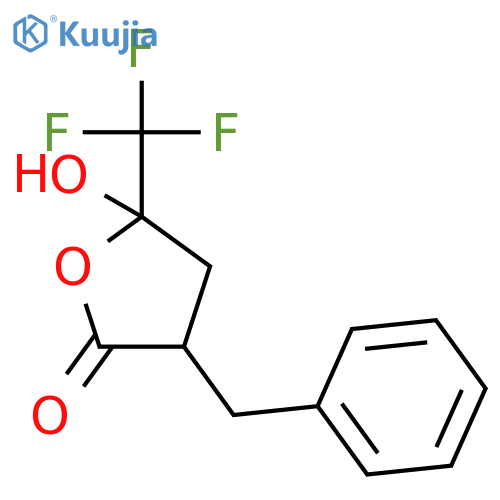 2(3H)-Furanone, dihydro-5-hydroxy-3-(phenylmethyl)-5-(trifluoromethyl)- structure