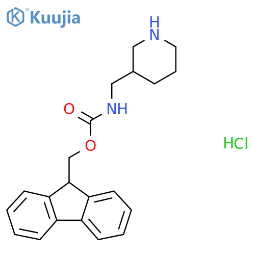 (9H-Fluoren-9-yl)methyl (piperidin-3-ylmethyl)carbamate hydrochloride structure