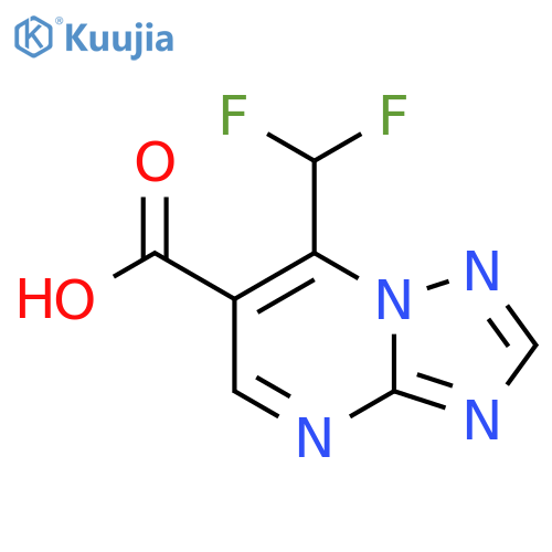 7-(difluoromethyl)-[1,2,4]triazolo[1,5-a]pyrimidine-6-carboxylic acid structure