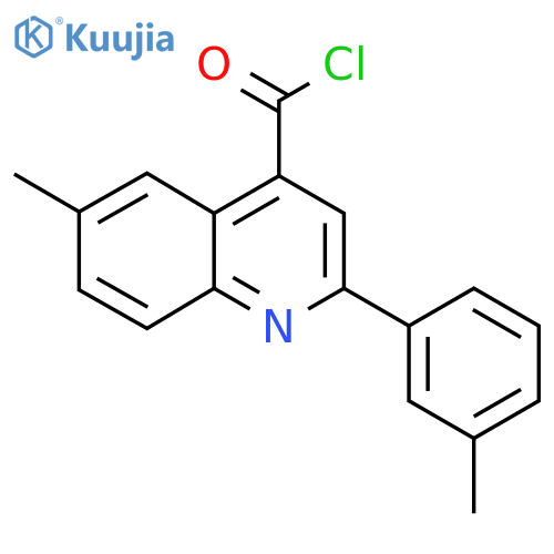 6-Methyl-2-(3-methylphenyl)quinoline-4-carbonyl chloride structure
