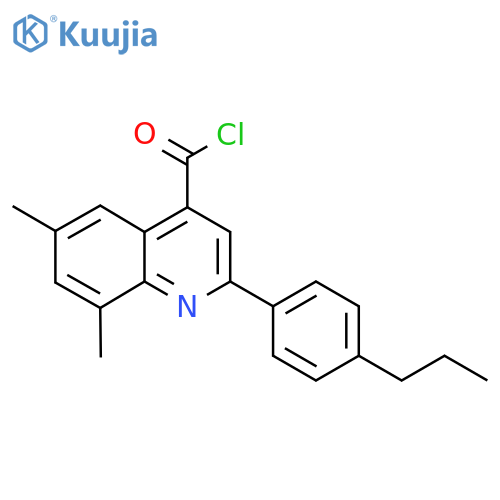 6,8-Dimethyl-2-(4-propylphenyl)quinoline-4-carbonyl chloride structure