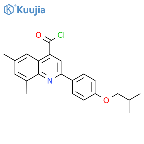 2-(4-Isobutoxyphenyl)-6,8-dimethylquinoline-4-carbonyl chloride structure
