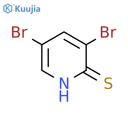 3,5-dibromopyridine-2-thiol structure