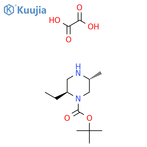 Tert-butyl (2S,5R)-2-ethyl-5-methylpiperazine-1-carboxylate oxalate structure
