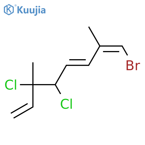 1-Bromo-5,6-dichloro-2,6-dimethyl-1,3,7-octatriene; (1Z,3E,5S*,6S*)-form structure