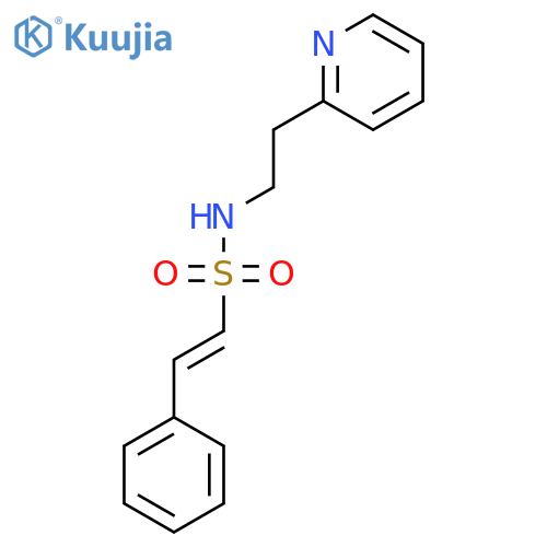 2-phenyl-N-2-(pyridin-2-yl)ethylethene-1-sulfonamide structure