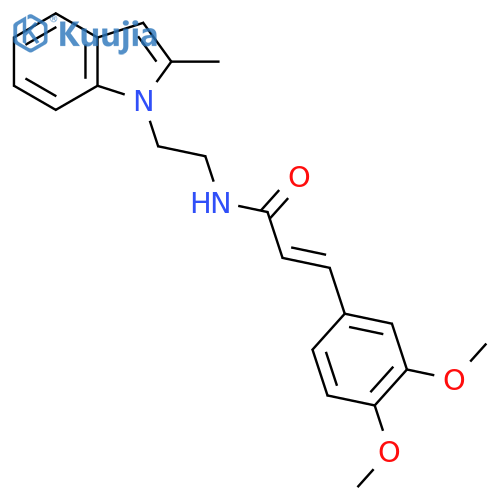 (E)-3-(3,4-Dimethoxyphenyl)-N-(2-(2-methyl-1H-indol-1-yl)ethyl)acrylamide structure