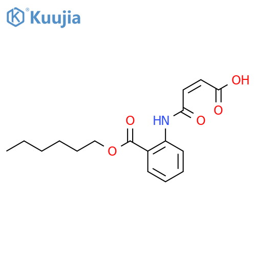 (Z)-4-((2-((Hexyloxy)carbonyl)phenyl)amino)-4-oxobut-2-enoic acid structure