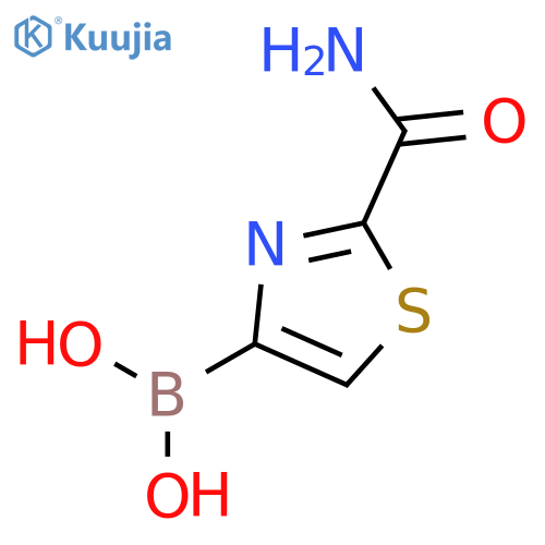 (2-carbamoyl-1,3-thiazol-4-yl)boronic acid structure