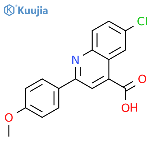6-Chloro-2-(4-methoxyphenyl)quinoline-4-carboxylic acid structure