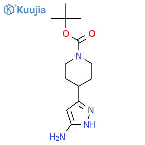 tert-Butyl 4-(5-amino-1H-pyrazol-3-yl)piperidine-1-carboxylate structure