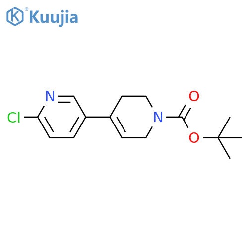 tert-butyl 4-(6-chloropyridin-3-yl)-1,2,3,6-tetrahydropyridine-1-carboxylate structure