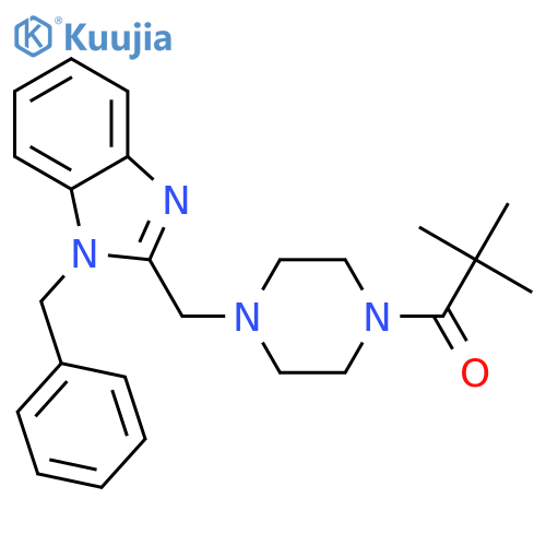 1-{4-[(1-benzyl-1H-1,3-benzodiazol-2-yl)methyl]piperazin-1-yl}-2,2-dimethylpropan-1-one structure