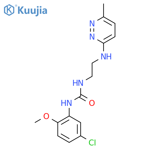3-(5-chloro-2-methoxyphenyl)-1-{2-(6-methylpyridazin-3-yl)aminoethyl}urea structure