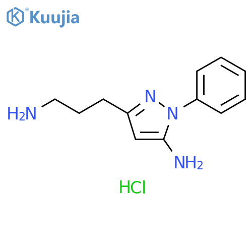 3-(3-aminopropyl)-1-phenyl-1H-pyrazol-5-amine hydrochloride structure