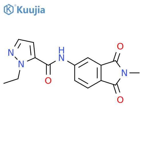 1-ethyl-N-(2-methyl-1,3-dioxo-2,3-dihydro-1H-isoindol-5-yl)-1H-pyrazole-5-carboxamide structure