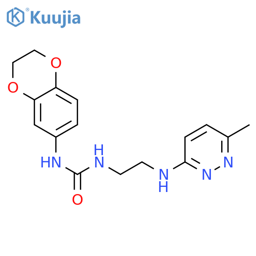1-(2,3-dihydro-1,4-benzodioxin-6-yl)-3-{2-[(6-methylpyridazin-3-yl)amino]ethyl}urea structure