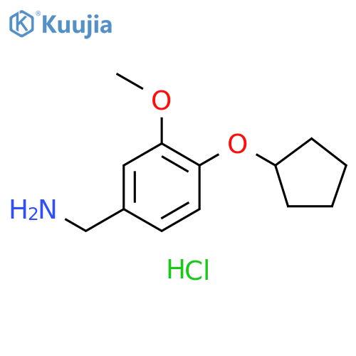 [4-(cyclopentoxy)-3-methoxy-phenyl]methanamine;hydrochloride structure
