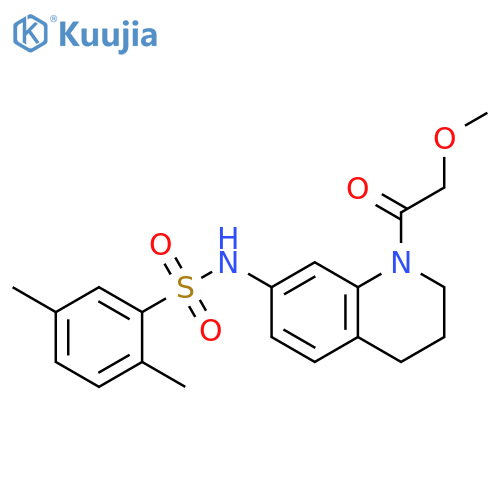 N-[1-(2-methoxyacetyl)-1,2,3,4-tetrahydroquinolin-7-yl]-2,5-dimethylbenzene-1-sulfonamide structure