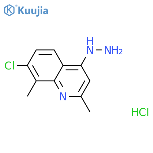 7-Chloro-2,8-dimethyl-4-hydrazinoquinoline hydrochloride structure