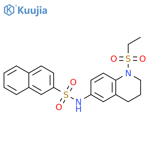 N-[1-(ethanesulfonyl)-1,2,3,4-tetrahydroquinolin-6-yl]naphthalene-2-sulfonamide structure