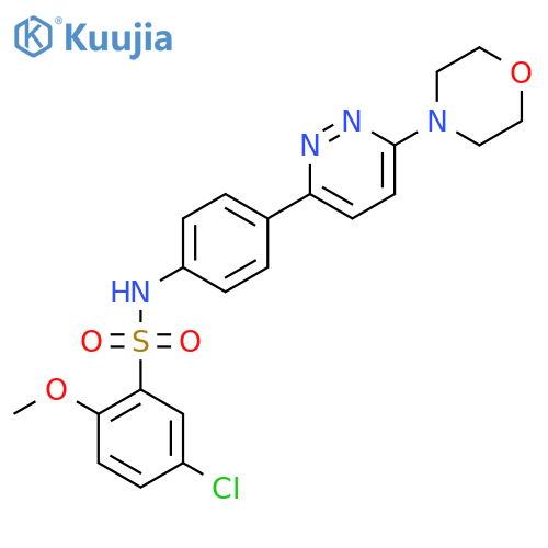 5-chloro-2-methoxy-N-{4-6-(morpholin-4-yl)pyridazin-3-ylphenyl}benzene-1-sulfonamide structure