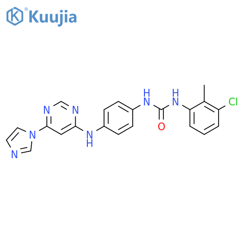 3-(3-chloro-2-methylphenyl)-1-(4-{[6-(1H-imidazol-1-yl)pyrimidin-4-yl]amino}phenyl)urea structure