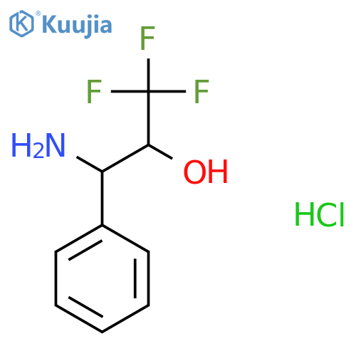 3-Amino-1,1,1-trifluoro-3-phenylpropan-2-ol hydrochloride structure