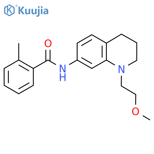 N-1-(2-methoxyethyl)-1,2,3,4-tetrahydroquinolin-7-yl-2-methylbenzamide structure