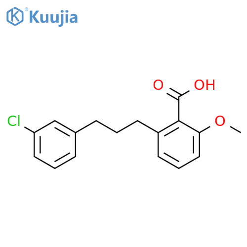 2-[3-(3-Chloro-phenyl)-propyl]-6-methoxy-benzoic acid structure