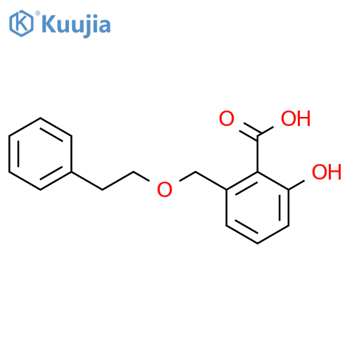 2-Hydroxy-6-phenethyloxymethyl-benzoic acid structure