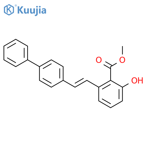 2-(2-Biphenyl-4-yl-vinyl)-6-hydroxy-benzoic acid methyl ester structure