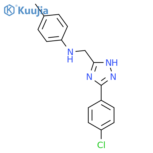 N-((5-(4-Chlorophenyl)-1H-1,2,4-triazol-3-yl)methyl)-4-methylaniline structure