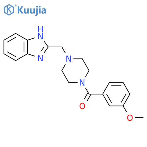 2-{4-(3-methoxybenzoyl)piperazin-1-ylmethyl}-1H-1,3-benzodiazole structure