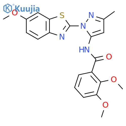 2,3-dimethoxy-N-1-(6-methoxy-1,3-benzothiazol-2-yl)-3-methyl-1H-pyrazol-5-ylbenzamide structure