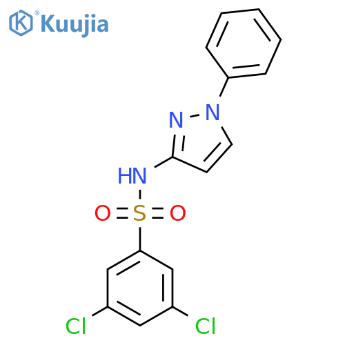 3,5-dichloro-N-(1-phenyl-1H-pyrazol-3-yl)benzene-1-sulfonamide structure