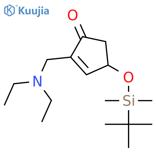 (R)-2-(Diethylamino)methyl-4-(1,1-dimethylethyl)dimethylsilyloxy-2-cyclopenten-1-one structure