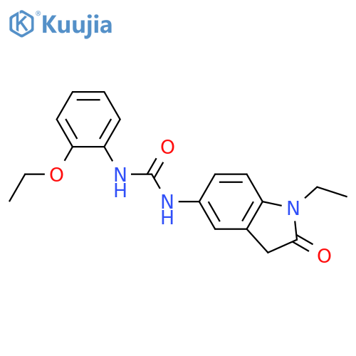 1-(2-ethoxyphenyl)-3-(1-ethyl-2-oxo-2,3-dihydro-1H-indol-5-yl)urea structure