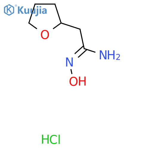 N-hydroxy-2-tetrahydrofuran-2-yl-acetamidine;hydrochloride structure