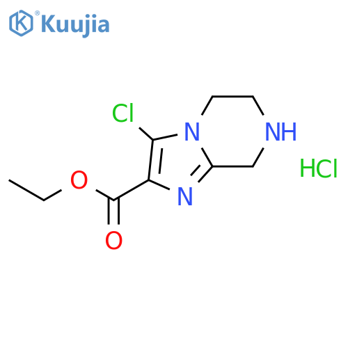 Ethyl 3-chloro-5,6,7,8-tetrahydroimidazo-1,2-apyrazine-2-carboxylate hydrochloride structure