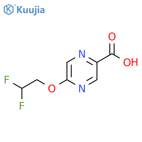 5-(2,2-difluoroethoxy)pyrazine-2-carboxylic acid structure