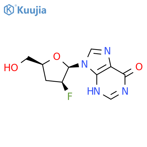 6H-Purin-6-one,9-(2,3-dideoxy-2-fluoro-b-D-threo-pentofuranosyl)-1,9-dihydro- structure